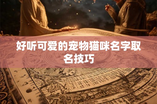 好听可爱的宠物猫咪名字取名技巧