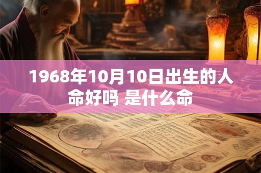 1968年10月10日出生的人命好吗 是什么命