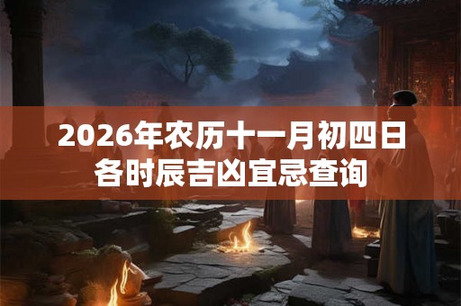 2026年农历十一月初四日各时辰吉凶宜忌查询