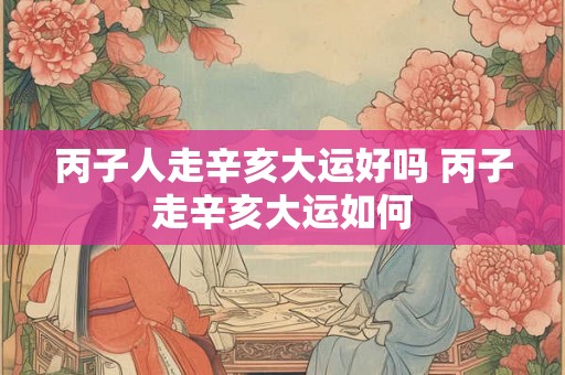 丙子人走辛亥大运好吗 丙子走辛亥大运如何
