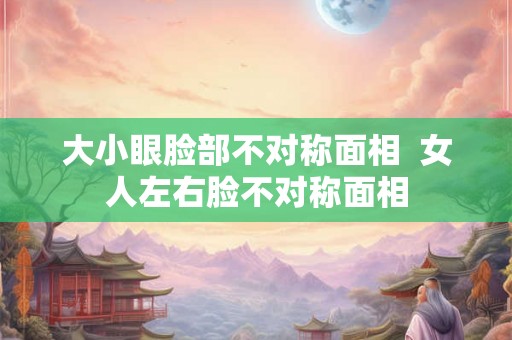 大小眼脸部不对称面相 女人左右脸不对称面相 大小眼脸部不对称面相 女人左右脸不对称面相