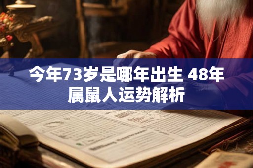 今年73岁是哪年出生 48年属鼠人运势解析