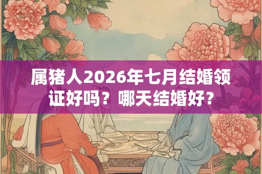 属猪人2026年七月结婚领证好吗？哪天结婚好？