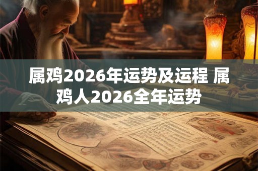 属鸡2026年运势及运程 属鸡人2026全年运势