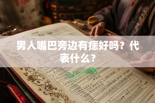 男人嘴巴旁边有痣好吗？代表什么？