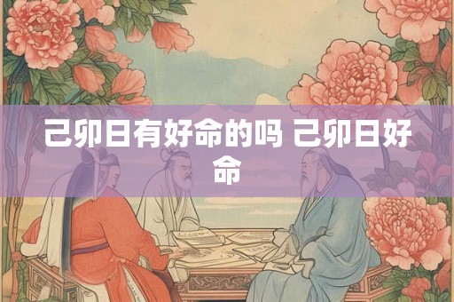 己卯日有好命的吗 己卯日好命