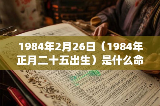 1984年2月26日（1984年正月二十五出生）是什么命_命运如何