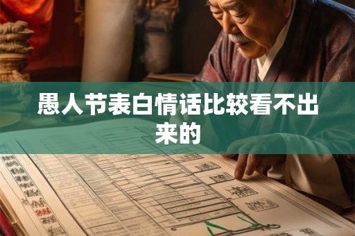 愚人节表白情话比较看不出来的 愚人节表白情话比较看不出来的
