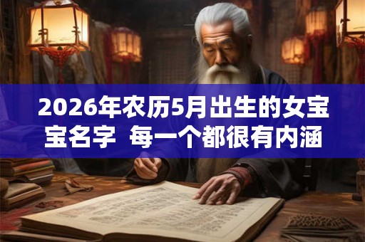 2026年农历5月出生的女宝宝名字 每一个都很有内涵 2026年农历5月出生的女宝宝名字 每一个都很有内涵