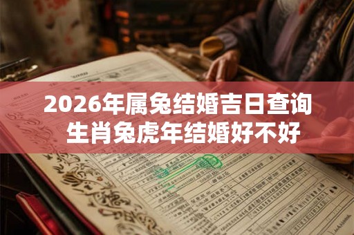 2026年属兔结婚吉日查询  生肖兔虎年结婚好不好