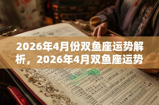 2026年4月份双鱼座运势解析,2026年4月双鱼座运势好不好? 2026年4月份双鱼座运势解析,2026年4月双鱼座运势好不好?