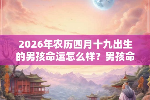 2026年农历四月十九出生的男孩命运怎么样?男孩命运解析 2026年农历四月十九出生的男孩命运怎么样?男孩命运解析