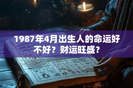 1987年4月出生人的命运好不好？财运旺盛？