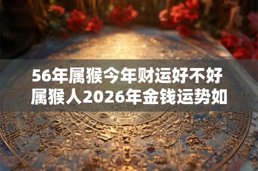 56年属猴今年财运好不好 属猴人2026年金钱运势如何