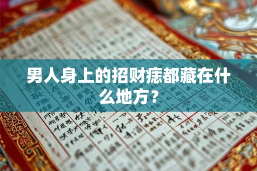 男人身上的招财痣都藏在什么地方？