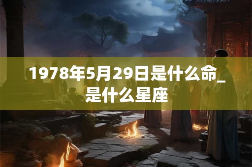 1978年5月29日是什么命_是什么星座
