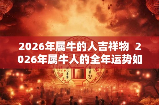 2026年属牛的人吉祥物 2026年属牛人的全年运势如何 2026年属牛的人吉祥物 2026年属牛人的全年运势如何
