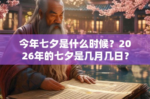 今年七夕是什么时候？2026年的七夕是几月几日？
