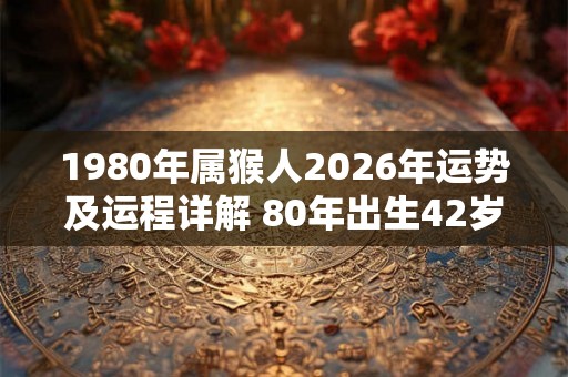 1980年属猴人2026年运势及运程详解 80年出生42岁猴人在虎年每月运势