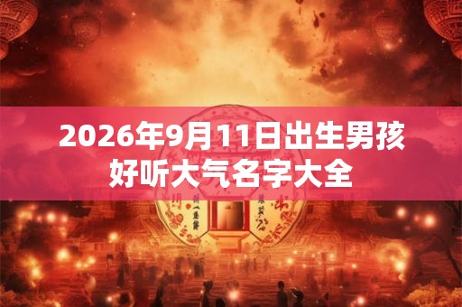 2026年9月11日出生男孩好听大气名字大全 2026年9月11日出生男孩好听大气名字大全