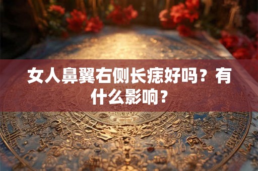 女人鼻翼右侧长痣好吗？有什么影响？