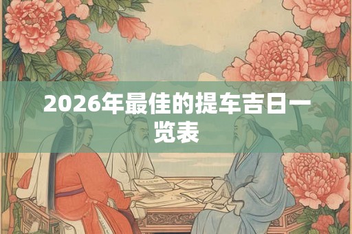 2026年最佳的提车吉日一览表
