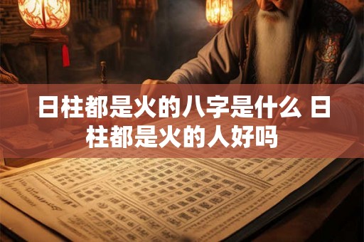 日柱都是火的八字是什么 日柱都是火的人好吗