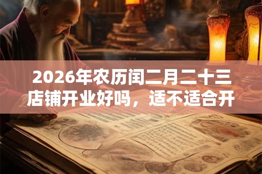 2026年农历闰二月二十三店铺开业好吗,适不适合开张? 2026年农历闰二月二十三店铺开业好吗,适不适合开张?