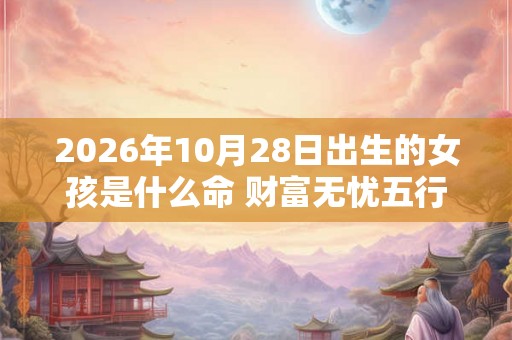 2026年10月28日出生的女孩是什么命 财富无忧五行属土