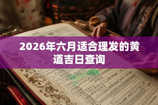 2026年六月适合理发的黄道吉日查询