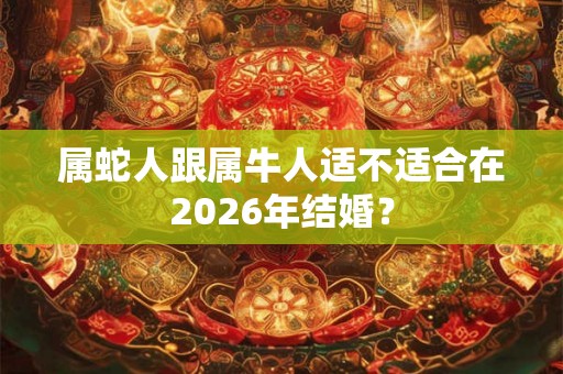 属蛇人跟属牛人适不适合在2026年结婚？