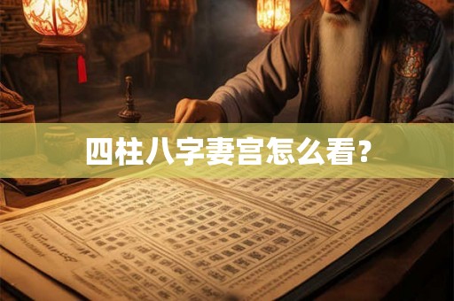 四柱八字妻宫怎么看？