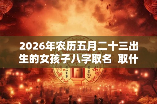 2026年农历五月二十三出生的女孩子八字取名  取什么名字比较好