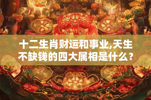 十二生肖财运和事业,天生不缺钱的四大属相是什么? 十二生肖财运和事业,天生不缺钱的四大属相是什么?