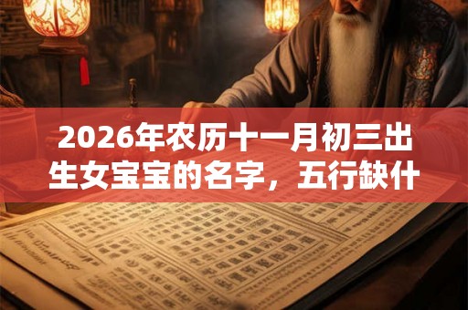 2026年农历十一月初三出生女宝宝的名字，五行缺什么？