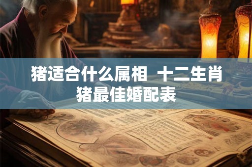 猪适合什么属相  十二生肖猪最佳婚配表