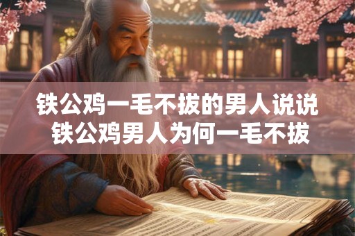 铁公鸡一毛不拔的男人说说 铁公鸡男人为何一毛不拔