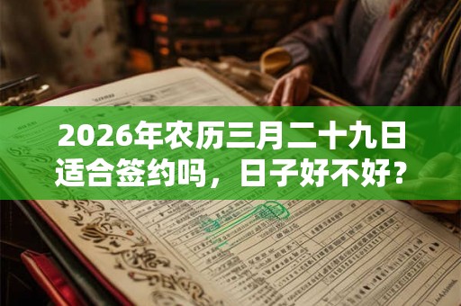 2026年农历三月二十九日适合签约吗，日子好不好？