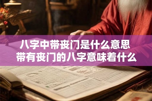 八字中带丧门是什么意思 带有丧门的八字意味着什么
