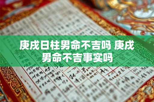 庚戌日柱男命不吉吗 庚戌男命不吉事实吗