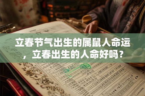 立春节气出生的属鼠人命运，立春出生的人命好吗？