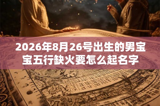 2026年8月26号出生的男宝宝五行缺火要怎么起名字