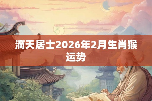 滴天居士2026年2月生肖猴运势