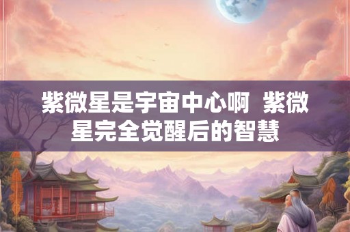 紫微星是宇宙中心啊  紫微星完全觉醒后的智慧