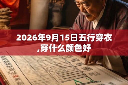 2026年9月15日五行穿衣,穿什么颜色好