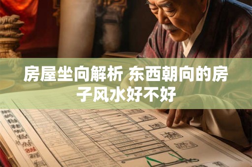 房屋坐向解析 东西朝向的房子风水好不好