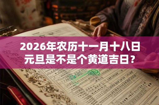 2026年农历十一月十八日元旦是不是个黄道吉日？