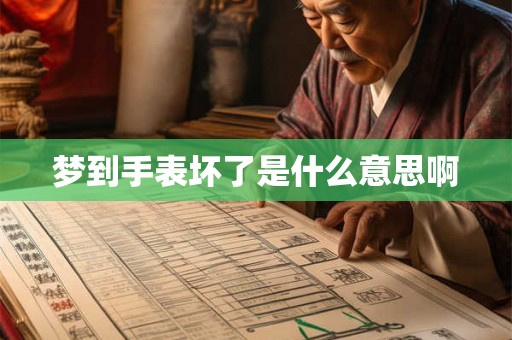 梦到手表坏了是什么意思啊 梦到手表坏了是什么意思啊