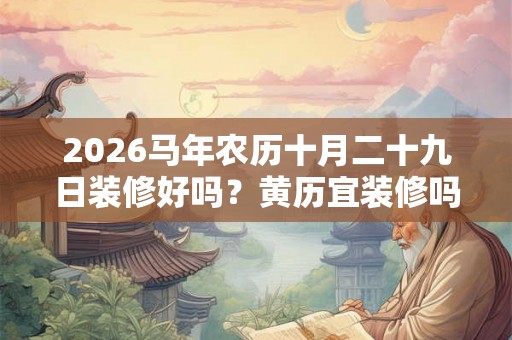 2026马年农历十月二十九日装修好吗？黄历宜装修吗？