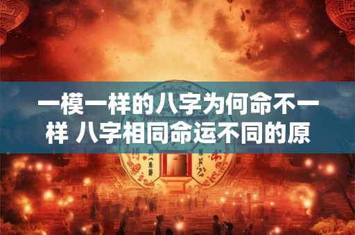 一模一样的八字为何命不一样 八字相同命运不同的原因